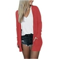 thumbnail image 5 of onlyliua Clearance Cardigans Women's Long Sleeve Draped Open Front V-Neck Casual Knit Long Cardigan Jacket Sweater with Pocket, 5 of 6