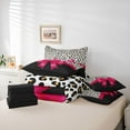 thumbnail image 6 of Homewish Cartoon Ribbon Bowknot 7-Piece Twin Bedding Sets For Children Teens Girls,Abstract Cheetah Print Bedding Comforter Set,Dreamy Princess Breathable Sheet Sets,Microfiber Bedroom Decor, 6 of 8