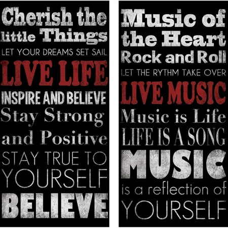 Live Life, Live Music, Set of 2