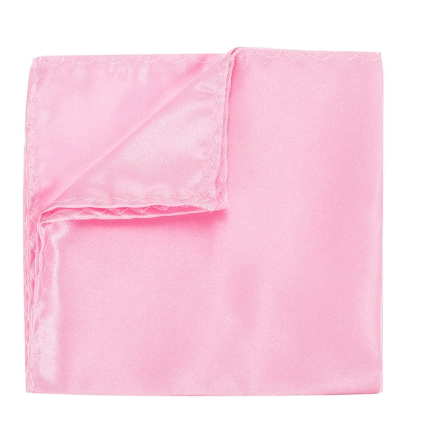 Uxcell Pañuelos de Bolsillo para Hombre Satinado Sólido Set de Pañuelos para Trajes Color Rosa Claro