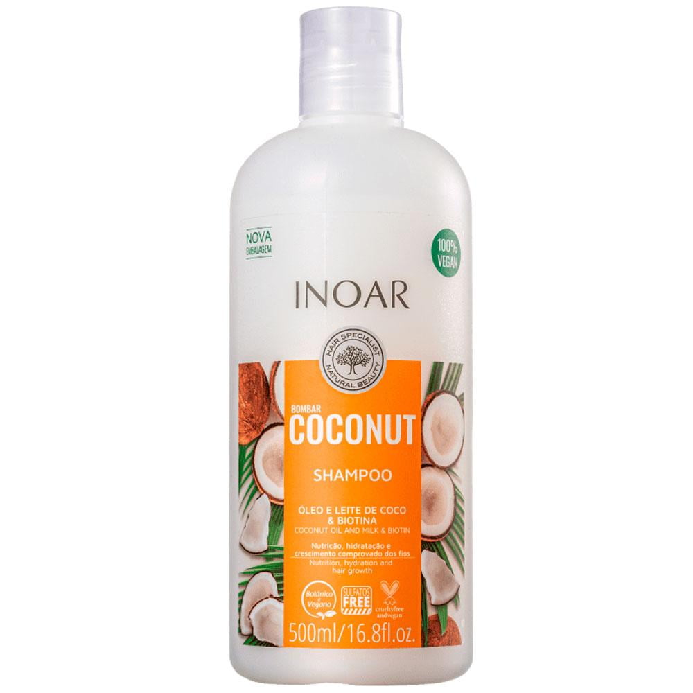 salon Leonardoda Udløbet Inoar Shampoo Bombar Coconut Hair Growth Nutrition Hydration Hair Care  500ml/16.8fl.oz - Walmart.com