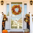 thumbnail image 5 of SkyAuks 14 Inch Fall Wreath Autumn Decorations for Front Door with Maple Leaves Pumpkins and Berries Harvest Thanksgiving Halloween Farmhouse Decor Indoor Outdoor Wall Window Hanging,, 5 of 7