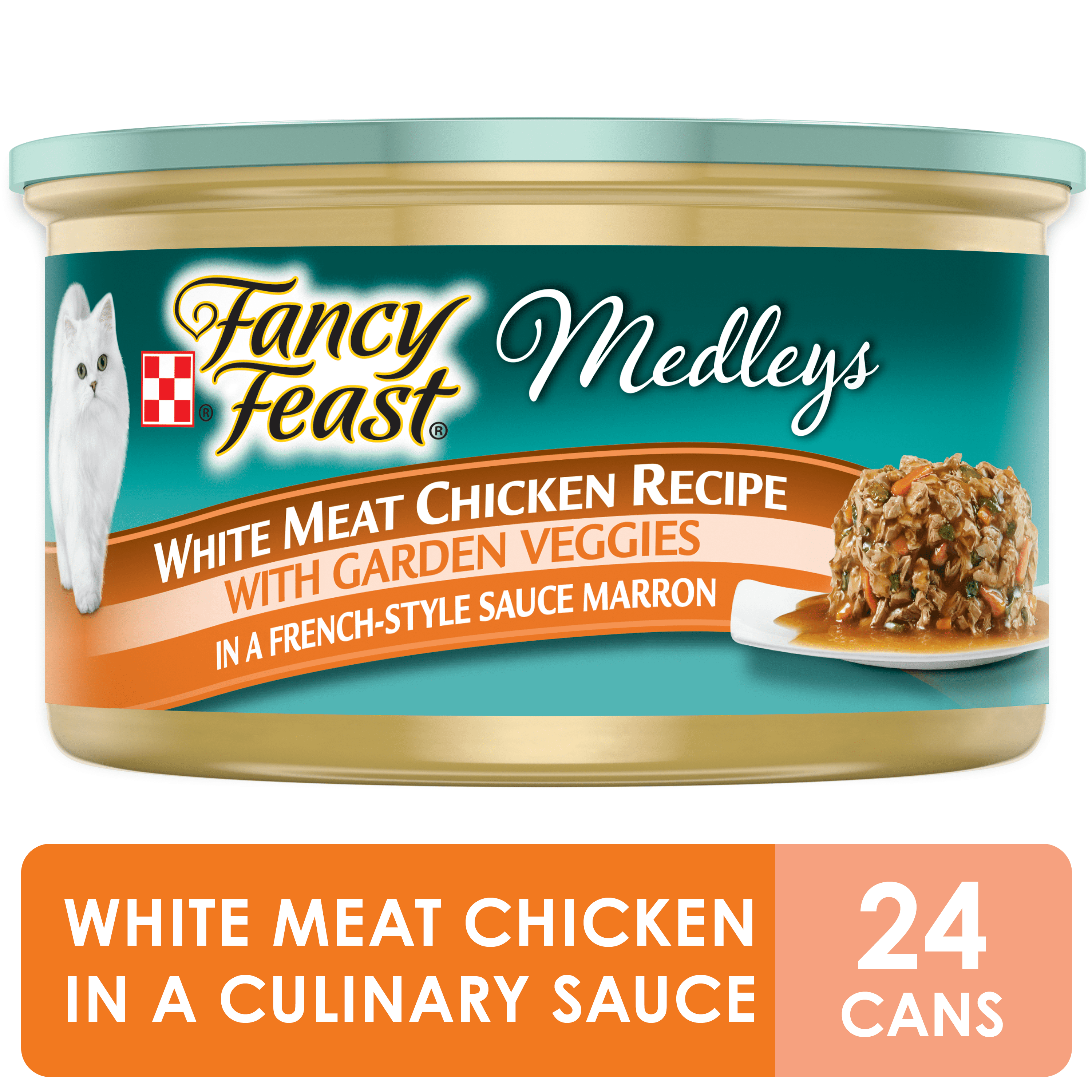 24 Pack Fancy Feast High Protein Wet Cat Food Medleys White Meat Chicken With Garden Veggies 24-pack-fancy-feast-high-protein-wet-cat-food-medleys-white-meat-chicken-with-garden-veggies