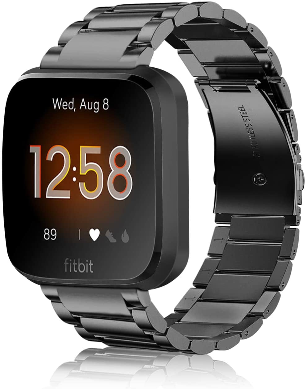 Fintie Edelstahl-Armband Für Fitbit Versa 2, Versa & Versa Lite – Strapazierfähiges Metallband