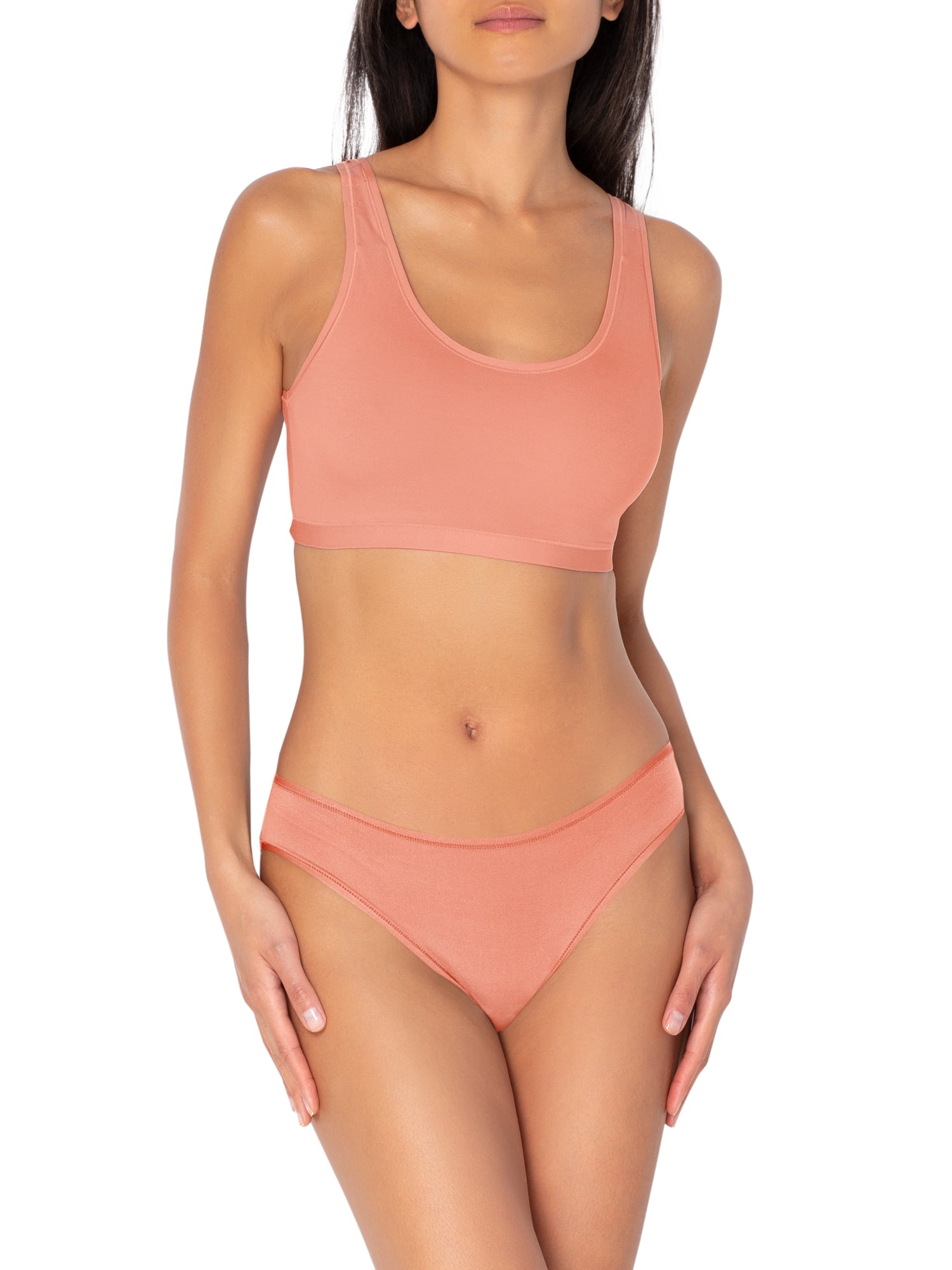 Smart & Sexy Women's Naked Scoop Neck Bralette, 2-Pack, Style-SA1438
