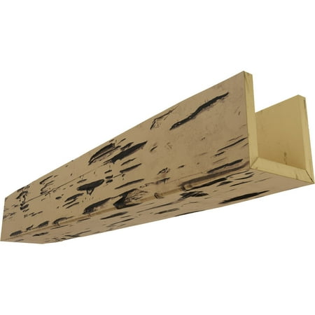 

Ekena Millwork 12 W x 4 H x 10 L 3-Sided (U-beam) Pecky Cypress Endurathane Faux Wood Ceiling Beam Natural Golden Oak