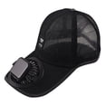 thumbnail image 1 of Sombrero con ventilador solar para mujer y hombre, con carga USB, ideal para golf, pesca, playa, deportes y senderismo. Negro, 1 of 8