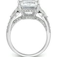 thumbnail image 2 of Sterling Silver Cheryl M Rhodium-Plated Fancy Emerald-Cut And Brilliant-Cut Cz Ringsize 9 (Width 12.15) - Jbsp, 2 of 5