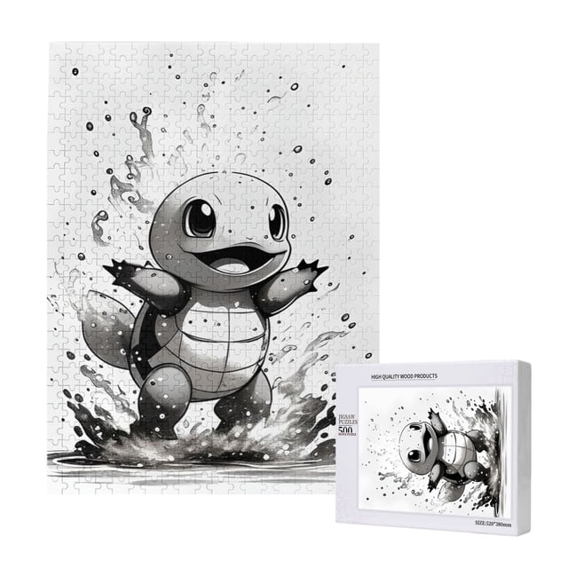 Rompecabezas de 300, 500 y 1000 piezas de Squirtle, divertido juego familiar, juguetes educativos de madera para niños y niñas, regalo para niños adultos