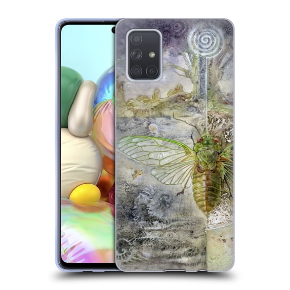 Head Case Designs Officially Licensed Stephanie Law Immortal Ephemera Cicada Soft Gel Case Compatible with Samsung Galaxy A71 (2019)
