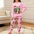 thumbnail image 4 of 67 Meme Christmas Pajama Set of 2 Long Sleeve Casual Pyjama Homewear Son and Daughter, 4 of 8