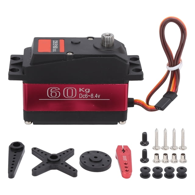 Servo Digital de 60KG, engranaje inoxidable, Servos de alta velocidad de alto par para coche RC, barco, Robot
