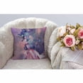 thumbnail image 2 of Afro African Girl Throw Pillow Cover Decorative Blue Hair Colorful Watercolor Art Cushion Cover Pillow Cases Bedroom Livingroom 18" x 18", 2 of 6