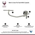 thumbnail image 5 of Ascentix  Elegant Cross Tie Tack with Crystal Center for Formal Wear (Men), 5 of 5