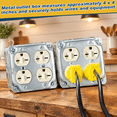 8 Pack 4 Inch Metal Electrical Box with 2 Duplex Receptacle Covers ...