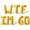 Gold, variant on Letter Balloons - WTF IM 60 16" Inch Alphabet Letters Foil Mylar Balloon 60th Birthday Party Banner (Gold)