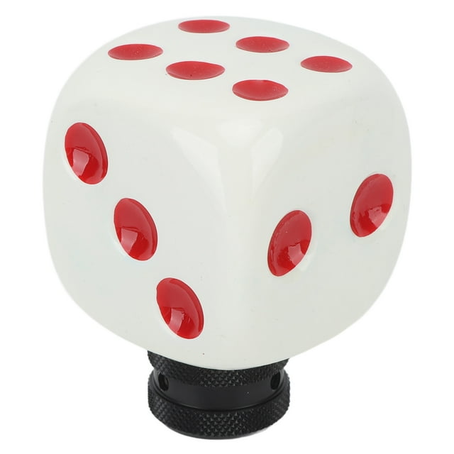 Shifter Stick Knob, Car Modified Universal Dice Gear Shifting Lever Knob Transmission Lever Head With 3 Adapter And Wrench Fit For Most Automatic Manual Cars, Easy To Install
