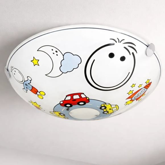 Lampara De Techo Infantil Cityluz Plafón Niño Cristal