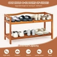 thumbnail image 4 of Costway 2-Tier Wood Shoe Rack Freestanding Shoe Storage Organizer Heavy-duty, 4 of 9
