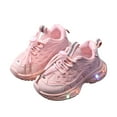thumbnail image 3 of Karoyedx Toddlers Running Shoes Girls Sneakers for Toddlers Glow LED Light-Up Shoes for Kids, Athletic Basketball Sneakers for Boys & Girls Dynamic Web-Style with Bright Flashing Pink Size,10, 3 of 5