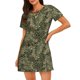 thumbnail image 1 of Disketp Green Snake Skin para Camisón Corto de Manga Corta para Mujeres, Camisón Cómodo con Escote Redondo, Bonito y Confortable, 1 of 6