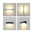 thumbnail image 2 of Lámpara LED de ahorro de energía para porche exterior, aplique de pared moderno con clasificación de impermeabilidad IP65, luces solares para terraza para una amplia aplicación, lámpara de aluminio, 2 of 5
