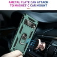 thumbnail image 4 of ELEHOLD Hybrid Rugged Case for Google Pixel 7 Pro Full Body Protection with Metal Magnetic 360° Rotating Ring Holder Kickstand Shockproof Heavy Duty Case For Google Pixel 7 Pro,Darkgreen, 4 of 6