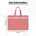 thumbnail image 3 of Cauagu Red And White Stripes Pattern Canvas Tote File Bag, Zipper Tote Bag Business Briefcase Document Bag with Handle A4 File Organizer Laptop Bag for Travel and Work, 3 of 8