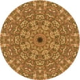 thumbnail image 1 of Ahgly Company Indoor Round Patterned Carrot Orange Area Rugs, 7' Round, 1 of 6