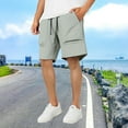 thumbnail image 2 of MIXUE Mens Shorts Summer Solid Color Loose Sports Basketball Matching Printed Mens Workout Shorts Sportwear,Blue,XL, 2 of 5