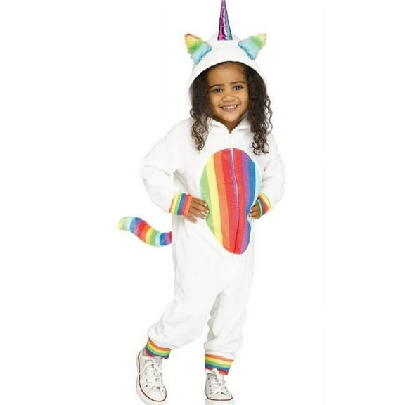 Rainbow Unicorn Child Costume, Extra Large 4-6x