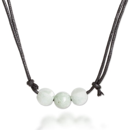 NOVICA Jade pendant necklace, 'Sweetest Trio'