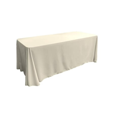 

TCpop90x132-IvoryP25 Polyester Poplin Rectangular Tablecloth Ivory - 90 x 132 in.