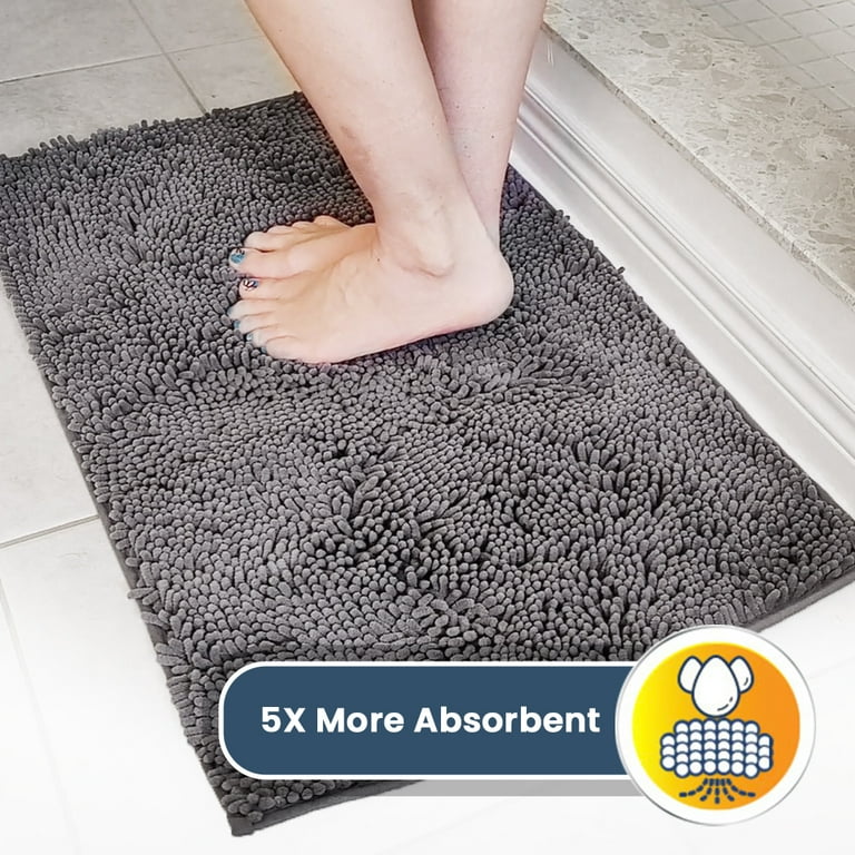 Muddy Mat As-seen-on-tv Highly Absorbent Microfiber Door Mat and Pet Rug, Non Slip Thick Washable Area and Bath Mat Soft Chenille for Kitchen Bathroom