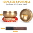 thumbnail image 2 of 3.5 Inch Tibetan Singing Bowl Set, Meditation Sound Bowl for Yoga, Handcrafted in Nepal, Chakra Healing, Mindfulness, and Stress Relief, 2 of 9
