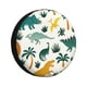 thumbnail image 1 of Balery Dinosaurs and Tropical Leaves Cubiertas para Neumáticos - Protector Resistente para Neumáticos de Camioneta, SUV, Remolque, Camper y RV-16 inch, 1 of 6