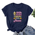 thumbnail image 1 of EGNMCR Chemises de Pâques pour Femmes Chemises Imprimées Manches Courtes Décontractées Col Rond T-Shirts pour Femmes, 1 of 3