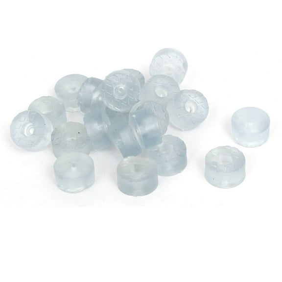 Unique Bargains Home Office Round Shape Rubber Furniture Bumper Feet Cover Pad Clear 20pcs