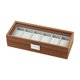 thumbnail image 1 of Caja organizadora para relojes, vitrina de joyería, 6 compartimentos, caja de reloj de madera de lujo para mujeres, hombres, relojes, collar, pulsera,, 1 of 9