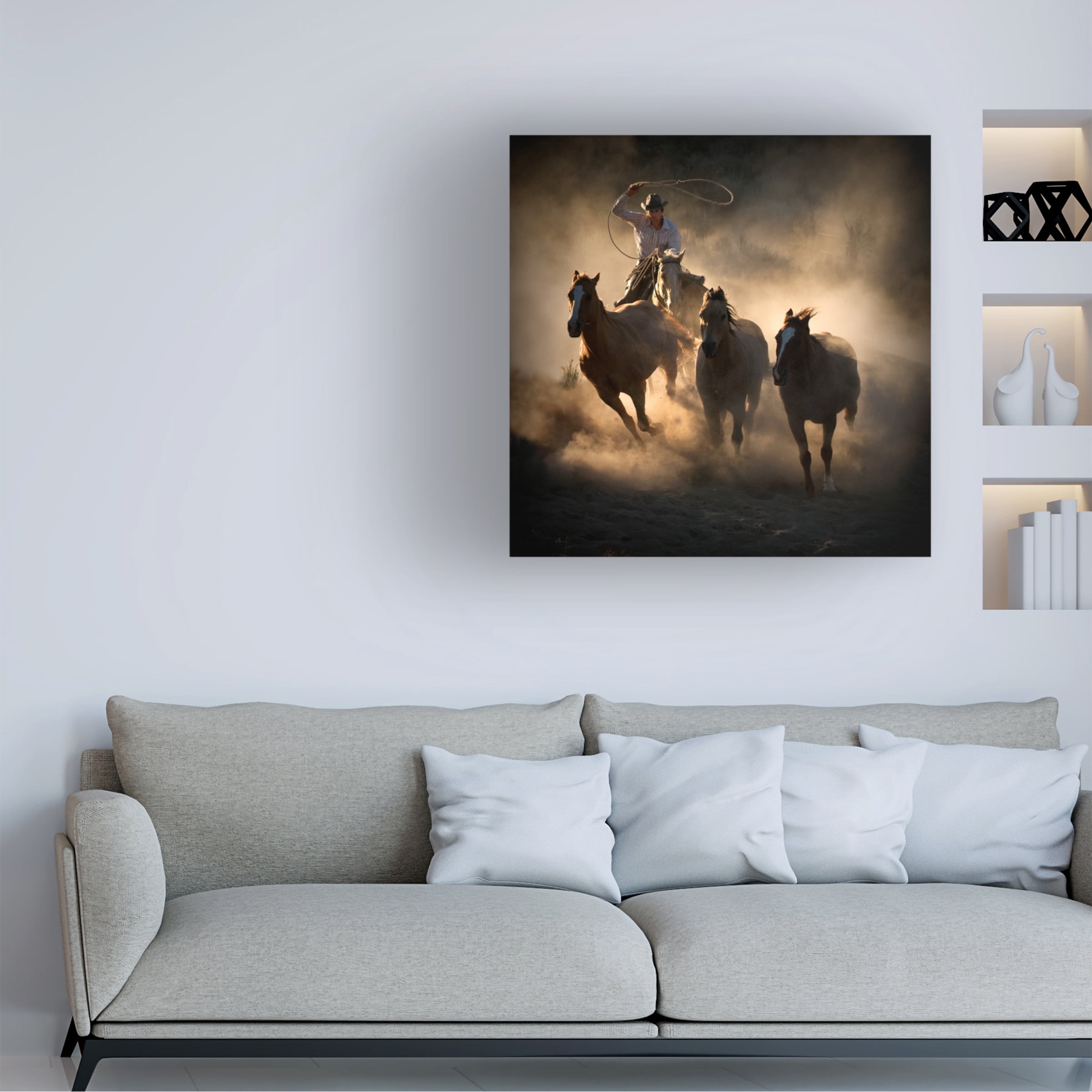 Stephen Rostler 'Roundup' Canvas Art