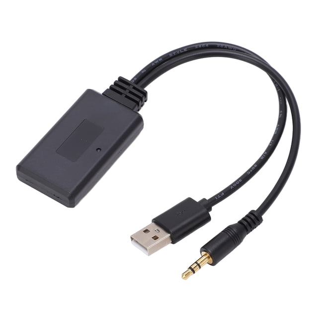 Receptor Bluetooth inalámbrico para coche de 3,5mm, reproductor de música, adaptador USB auxiliar Universal para Radio estéreo automática Jadeshay A