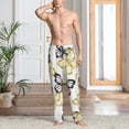 thumbnail image 2 of Fuzoiu Golden Glitter Butterflies Print Men's Pajama Pants,Lounge Pants for Men,Lounge PJ Bottoms,Sleepwear Pants with Drawstring Pockets -X-Large, 2 of 6