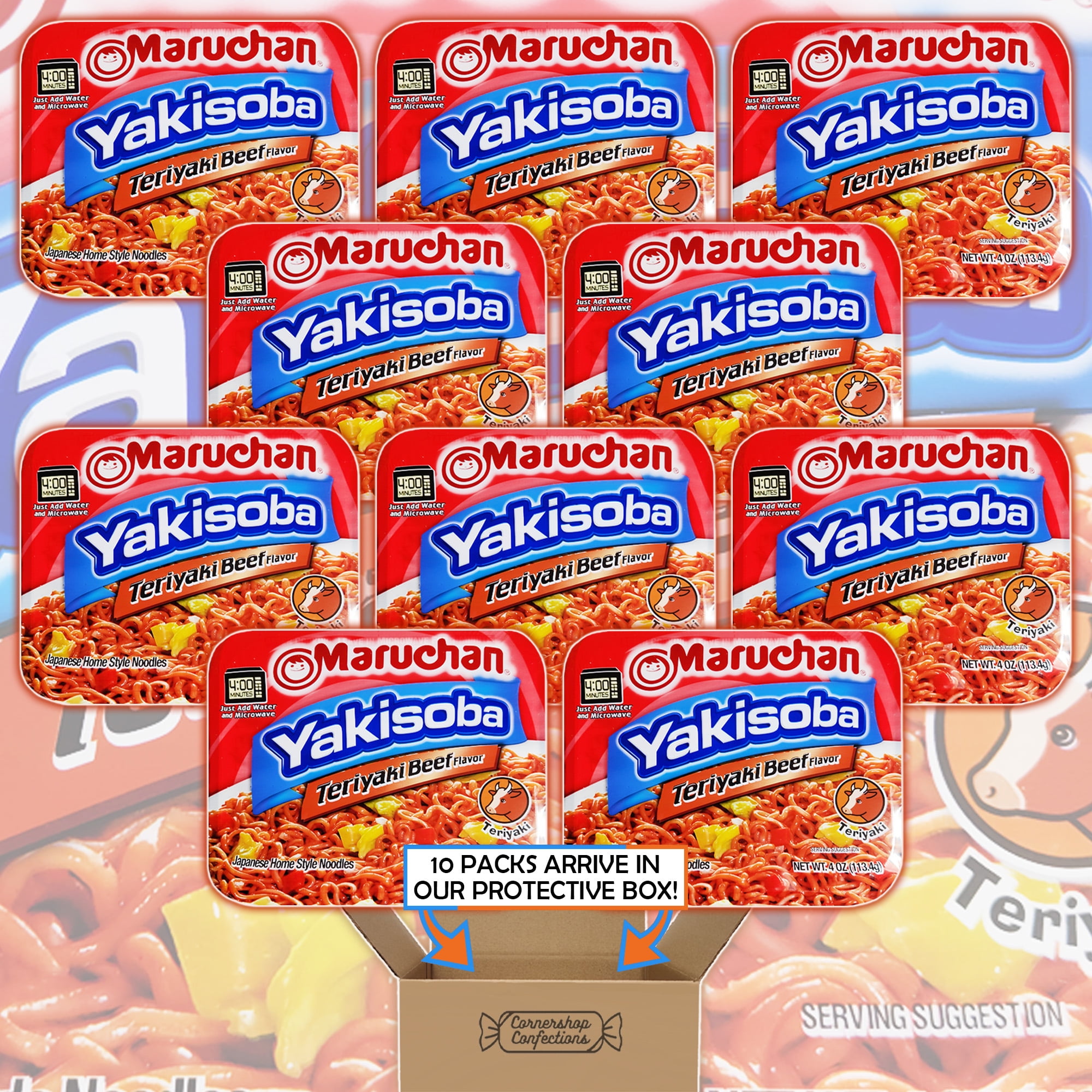 Yakisoba Noodle Teriyaki Beef Flavor - 10 Tray Bulk Pack - Each