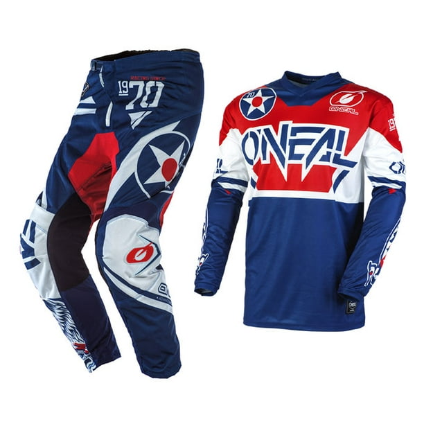 Oneal Element Warhawk Red/White/Blue Motocross Dirt bike Offroad MX