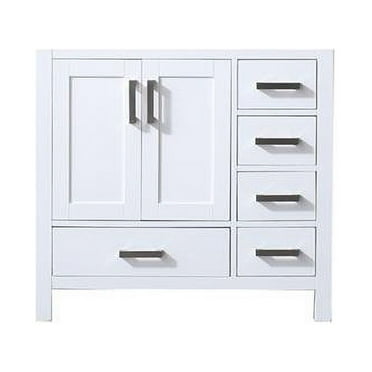 Jacques 36'' White Vanity Cabinet Only - Left Version