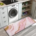 thumbnail image 3 of Pink Marble Gold Line Pattern Kitchen Rug Mat,Kitchen Runner Rugs Non Skid Washable,Decorative Kitchen Floor Mats for Kitchen,Sink,Laundry,17"x47.2", 3 of 7