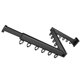 thumbnail image 1 of Wall Mounted Clothes Drying Rack For Indoor Use In Black 121X9cm 1Pack, 1 of 4