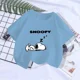 thumbnail image 3 of Camiseta de algodón de dibujos animados de Snoopy para niños y niñas, camiseta de moda para niños y niñas, camiseta de verano para niños, camiseta de moda para niños, camiseta superior 2024, 3 of 5