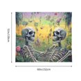 thumbnail image 3 of Pofeuu Flower Butterfly Skull Couple Print Wall Tapestry Decoration Wall Hanging Tapestry 60 x 51 Inch, 3 of 6