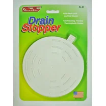 Flat Drain Stopper 5" Kitchen Sink Bath Tub White Rubber Made Usa O'Malley 301